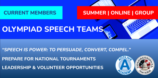 [Discount Deadline: 5/14/2026] Summer Olympiad Speech Teams + 6% Rewards