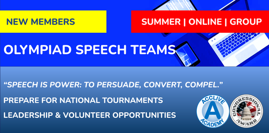 [New Members Only] Summer Olympiad Speech Teams | Free Trial Available