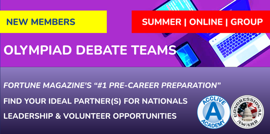 [New Members Only] Summer Olympiad Debate Teams | Free Trial Available
