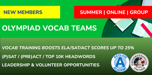 [New Members Only] Summer Olympiad Vocab Teams | Free Trial Available